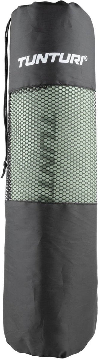 Tunturi Yoga Mat 8mm - Pilates mat - Extra dikke fitness mat - 183x61x0,8 cm - Incl Draagtas - Ecologisch materiaal - Eenvoudig te reinigen - Mint