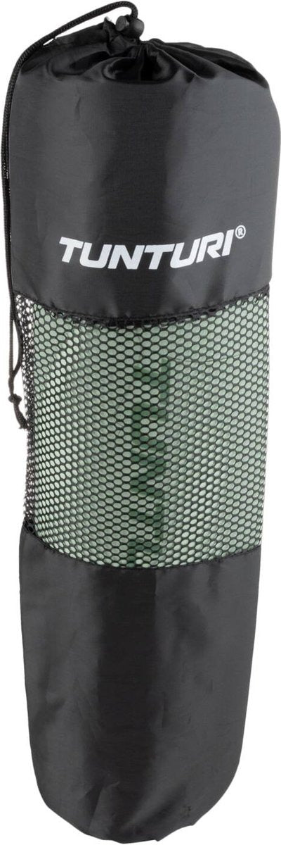 Tunturi Yoga Mat 8mm - Pilates mat - Extra dikke fitness mat - 183x61x0,8 cm - Incl Draagtas - Ecologisch materiaal - Eenvoudig te reinigen - Mint