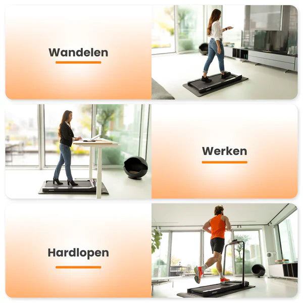 Moovv SmartStep Pro v2 - opvouwbare loopband 1-12 km/u: