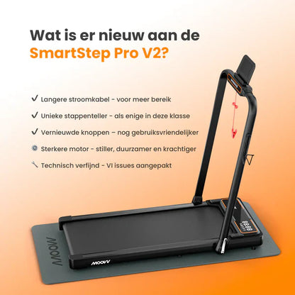 Moovv SmartStep Pro v2 - opvouwbare loopband 1-12 km/u: