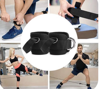 D-Ring Enkel Stretch Anker Strap Belt voor Gym en Kabel Attachment Bodybuilding Training Sportschool Home Training Apparatuur