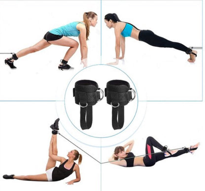 D-Ring Enkel Stretch Anker Strap Belt voor Gym en Kabel Attachment Bodybuilding Training Sportschool Home Training Apparatuur