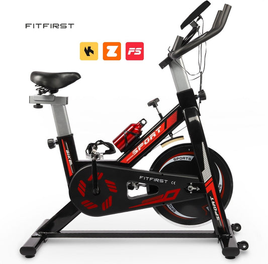 FitFirst® Rider 3 Hometrainer | Met Trainings Apps | FitShow, Kinomap en Zwift | Ingebouwde hartslagmeter | Display met info | Met Bidon | Max 150KG gebruikersgewicht en tot 1.90m | Spinning Fiets | Fitness Fiets
