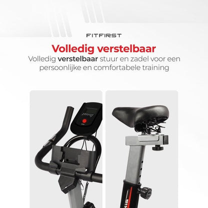 FitFirst® Rider 3 Hometrainer | Met Trainings Apps | FitShow, Kinomap en Zwift | Ingebouwde hartslagmeter | Display met info | Met Bidon | Max 150KG gebruikersgewicht en tot 1.90m | Spinning Fiets | Fitness Fiets