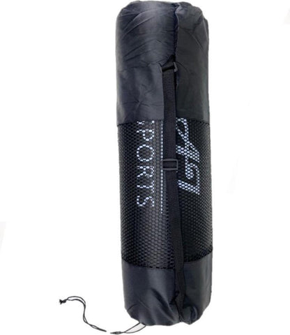 AJ-Sports Yoga mat - Yogamat - Fitness mat NBR - Sport mat - Trainingsmat - Anti slip - Inclusief draagtas - Fitnessmat - Zwart - Yoga - Pilates - Fitness - Foam materiaal - 183 x 61 x 1 cm