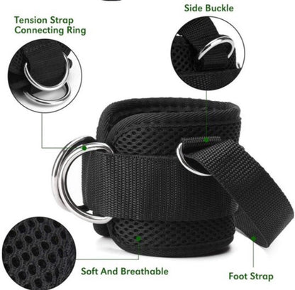 D-Ring Enkel Stretch Anker Strap Belt voor Gym en Kabel Attachment Bodybuilding Training Sportschool Home Training Apparatuur